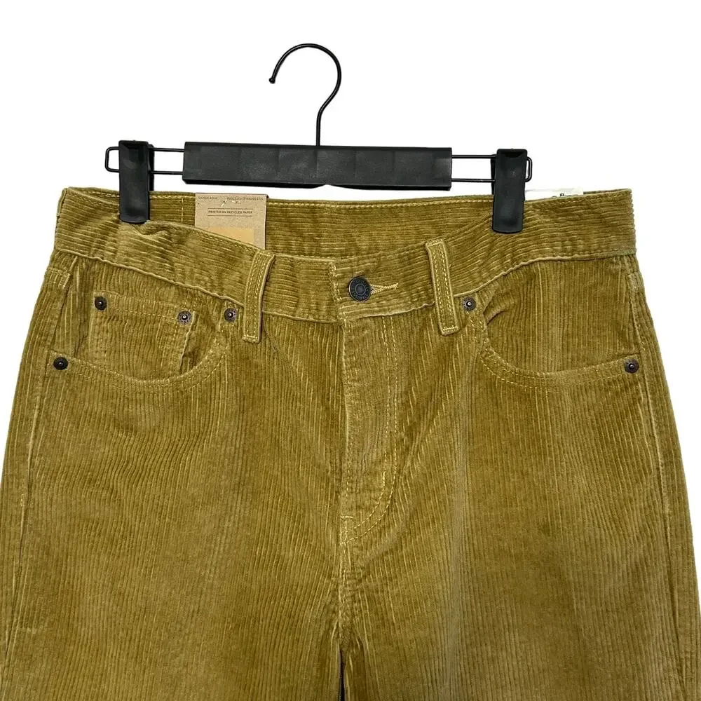 Levi's Low Pro Corduroy Straight Leg Pants NWT Men's Sz 29x30 Green Brown